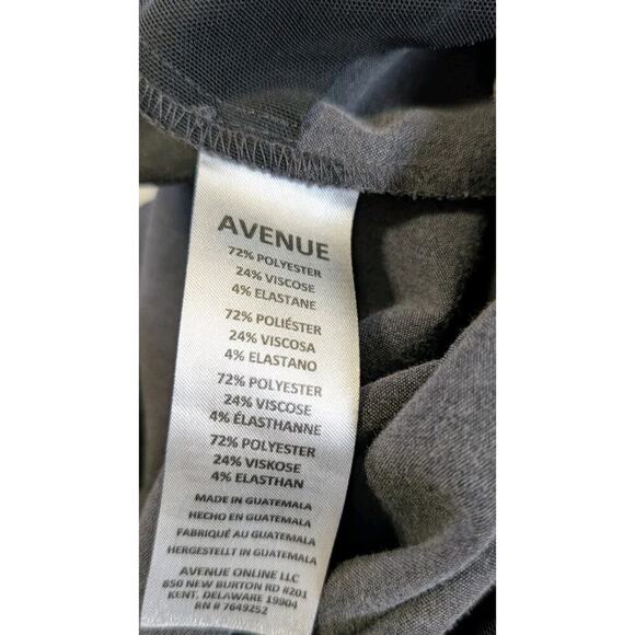 Avenue Womens Plus Size Super Stretch Trousers Ankle Pants Gray US SZ30P - Picture 8 of 12